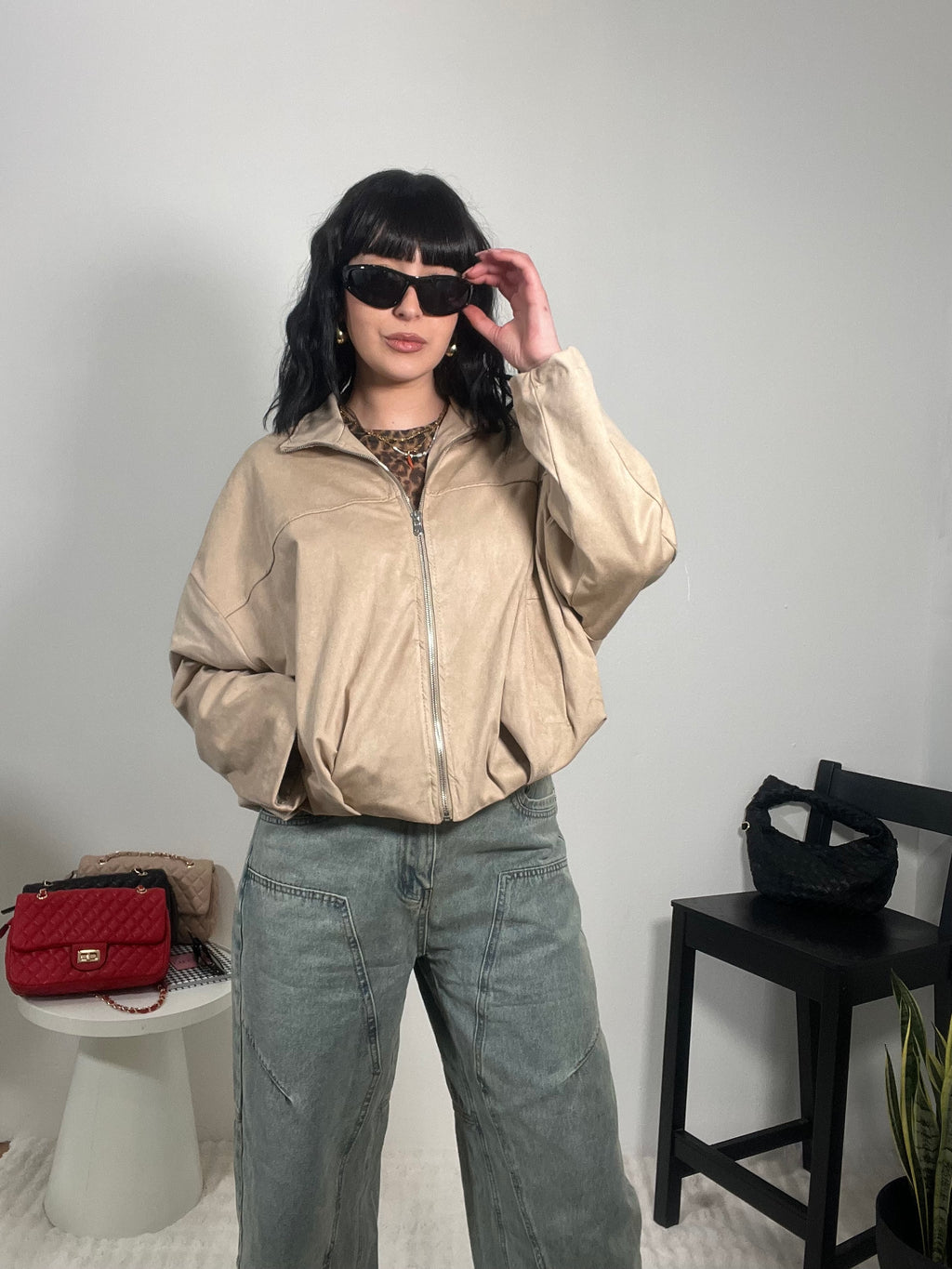 Bomber scamosciato