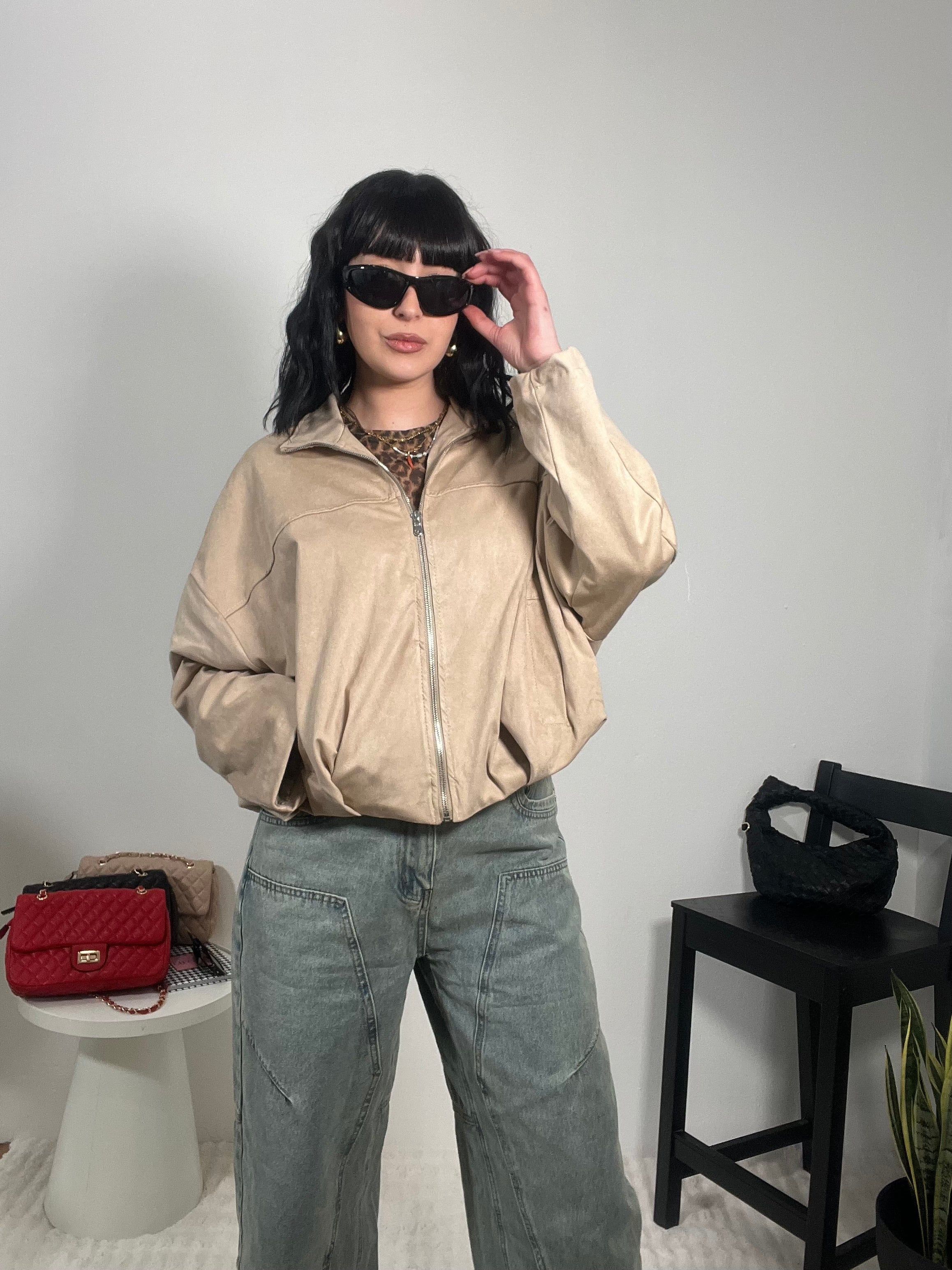 Bomber scamosciato