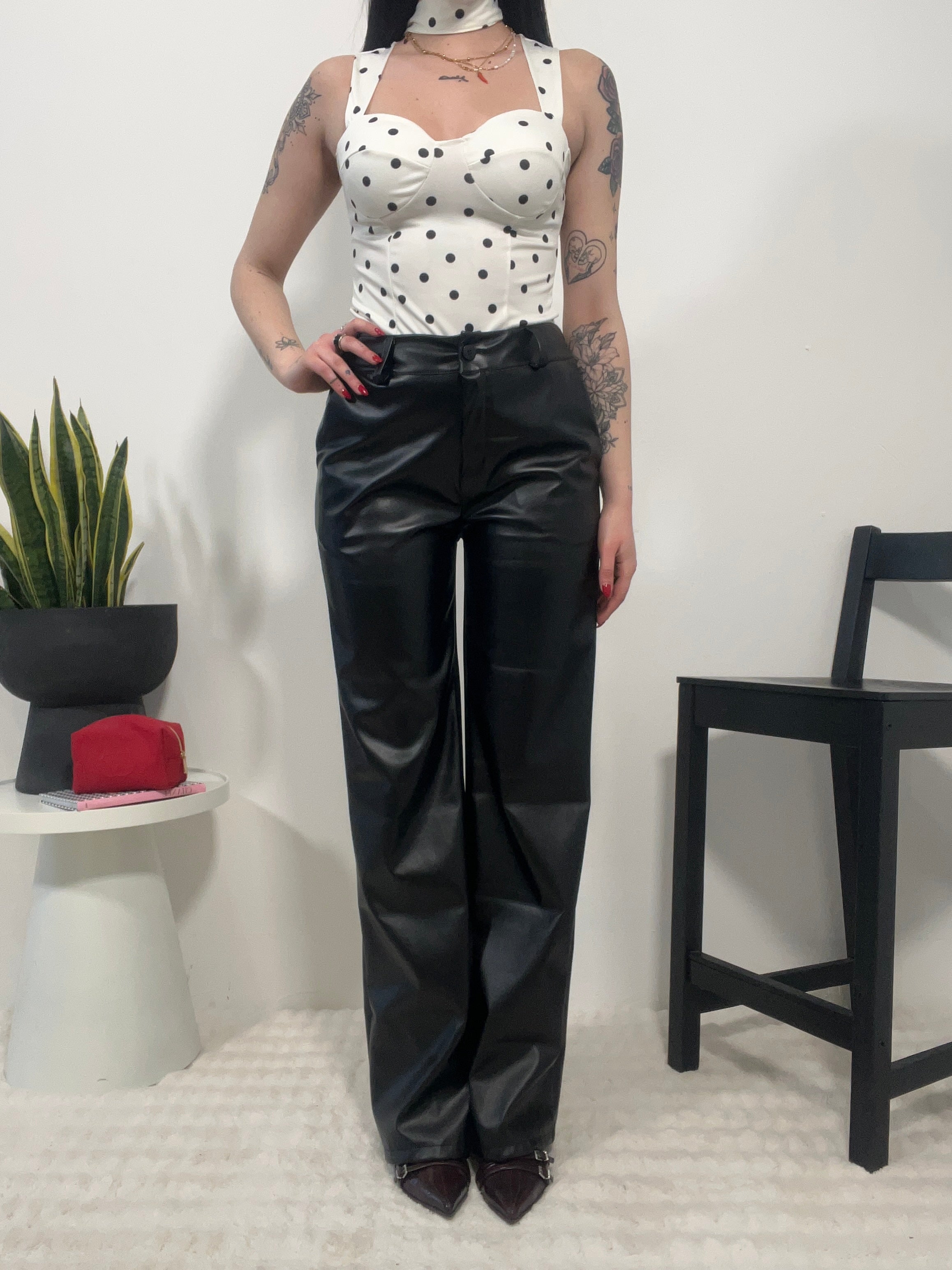 Pantalone ecopelle
