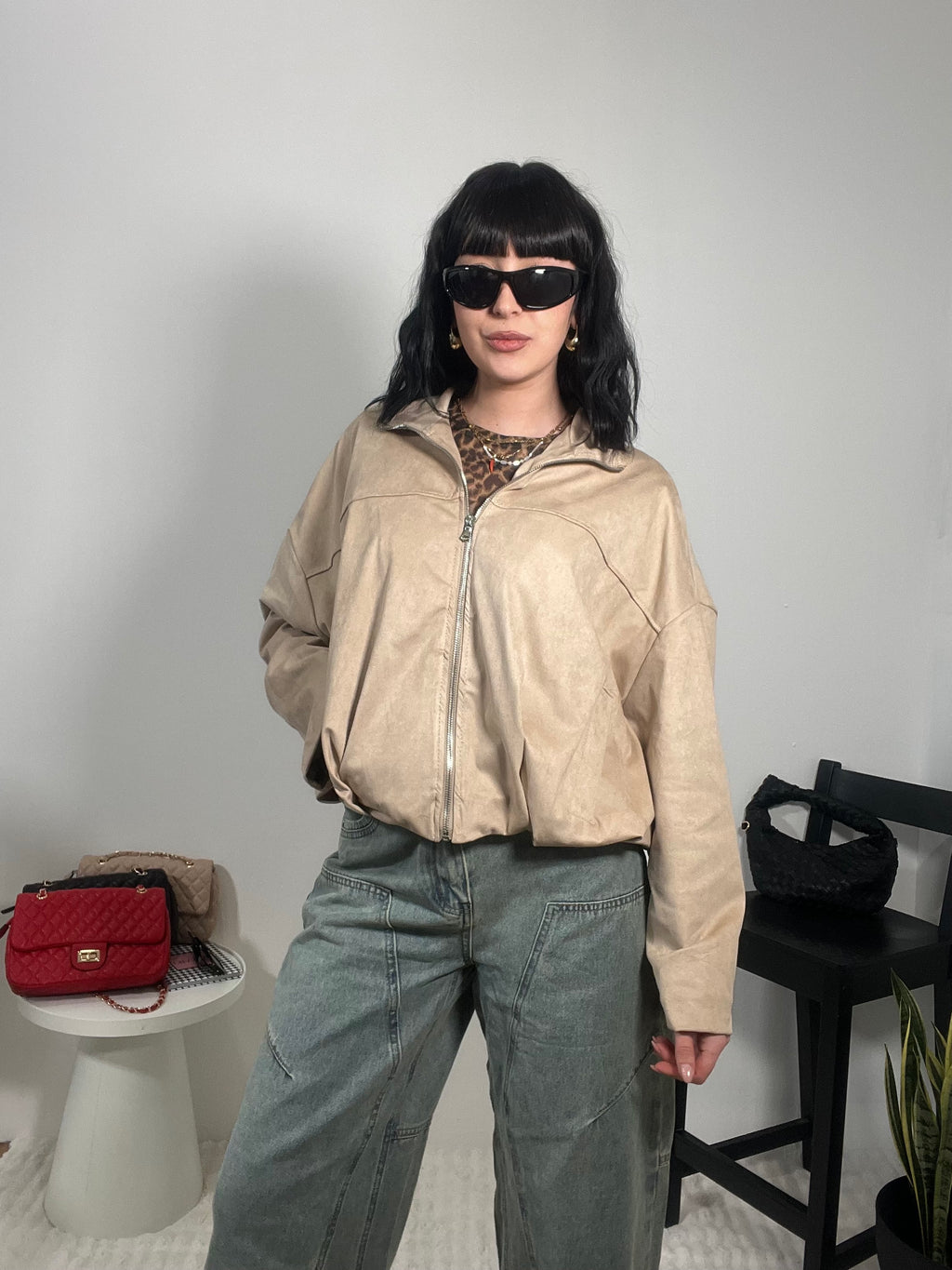 Bomber scamosciato