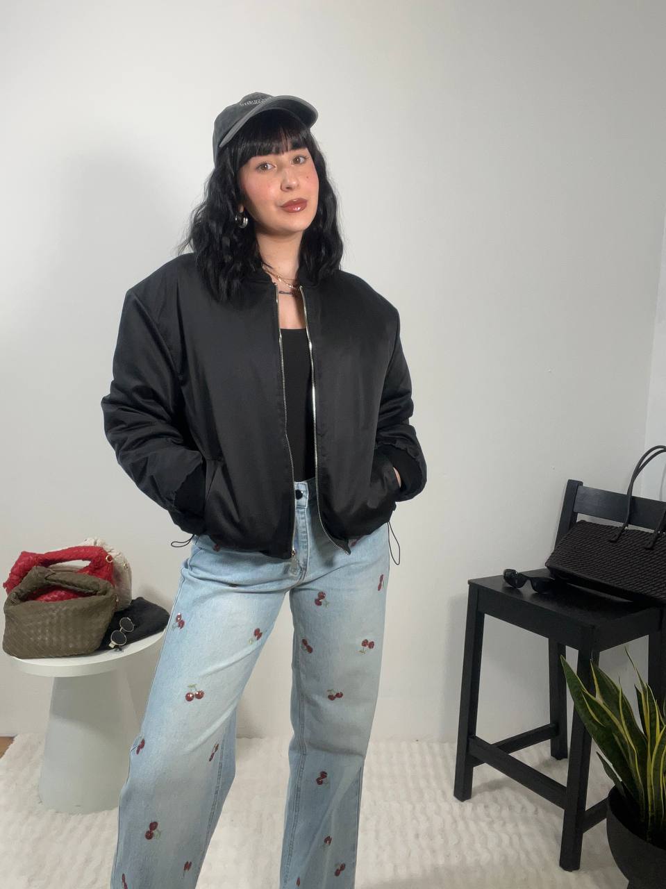Bomber Nylon nero