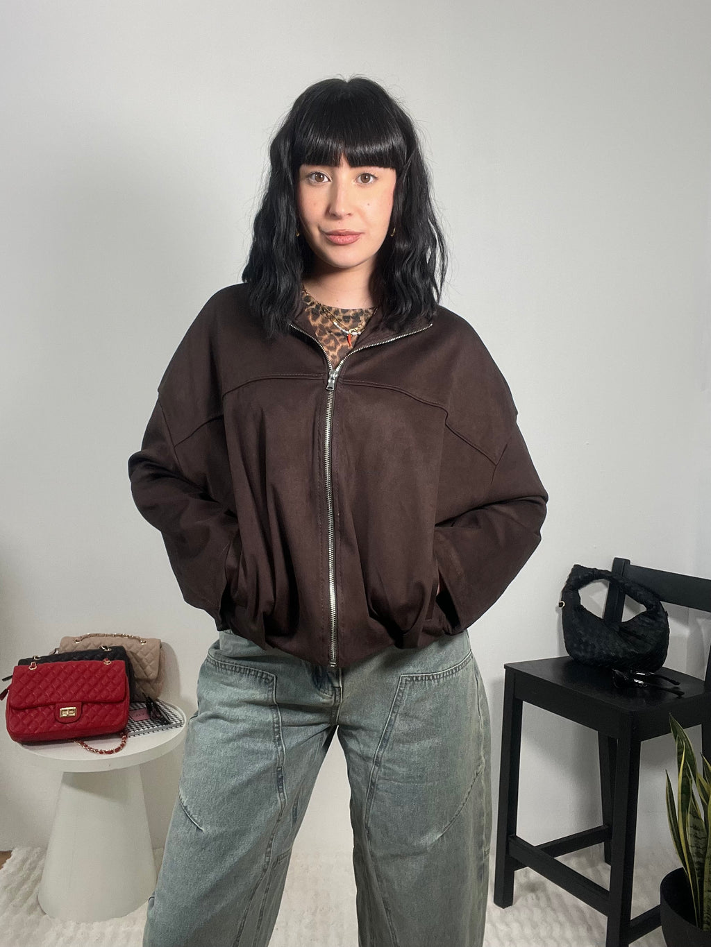 Bomber scamosciato